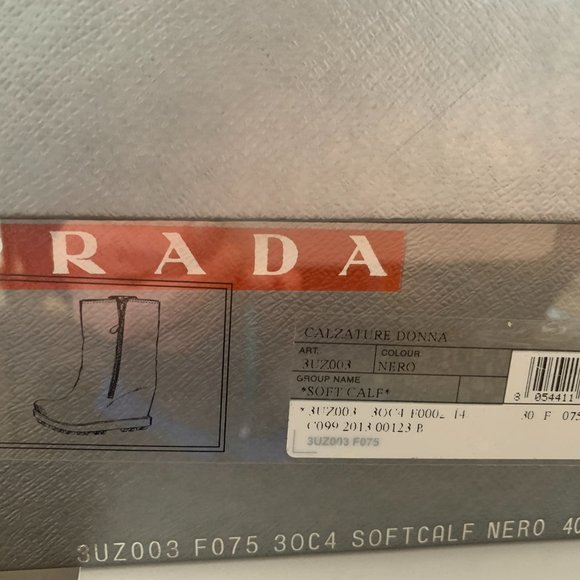 Prada Soft Calf Wedge Ankle Boots/Booties Black size 10.5/40.5 - Picture 6 of 6